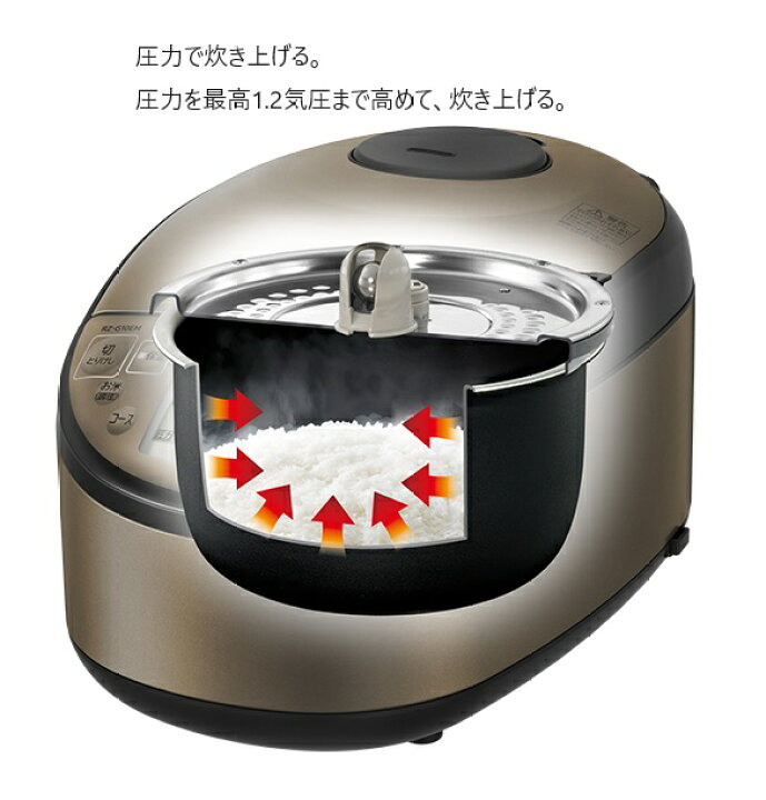 楽天市場】日立 圧力IH 炊飯器 RZ-G18EM-T 1升炊き RZG18EM ブラウン 