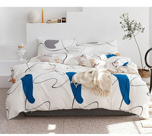 送料無料 布団カバーセット 北欧 掛ふとんカバー3点セット 4点セット シングル ダブル クイーン ボックスシーツ フラットシーツ 綿100% 優しい肌触り 通気性 柔らか 韓国風 掛け布団カバー