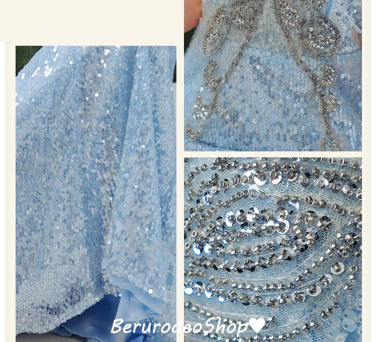 楽天市場】マーメイドドレス ブルー 水色 スパンコール キラキラドレス