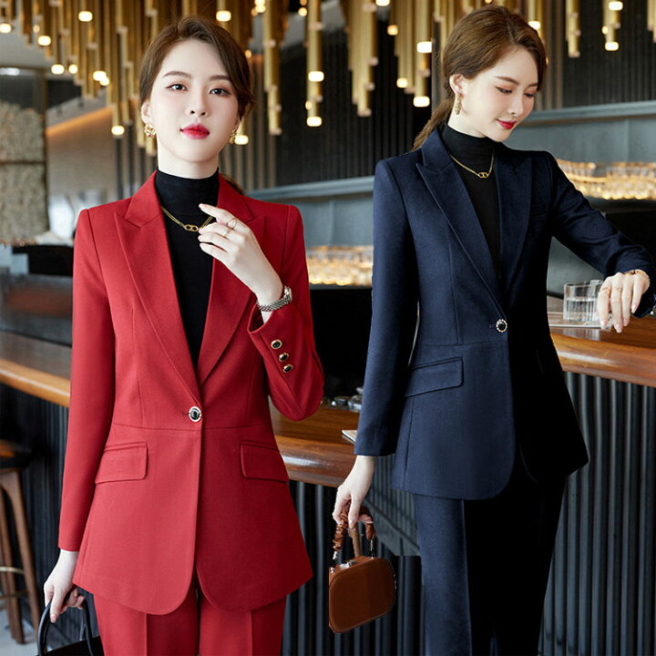 楽天市場】送料無料 全5色 スーツ レディース パンツスーツ 大きい  