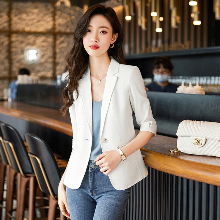 楽天市場】送料無料 全3色 サマージャケット レディース 白 ピンク  