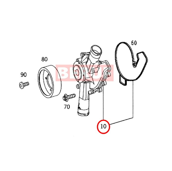 楽天市場】メルセデスベンツ ウォーターポンプ SIL製 CLクラス W215 