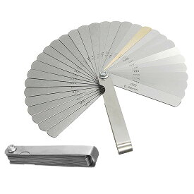 ＼50%offクーポン有／ 楽天1位 シックネスゲージ 32枚 ステンレス 0.04mm - 0.88mm 32pc 隙間測定 すきま 寸法 シクネスゲージ クリアランス 工具 整備 自動車 バルブ タペット シム バイク シックネス ゲージ 機械 ギャップ 隙間寸法 隙間ゲージシクネスゲージ ミリ