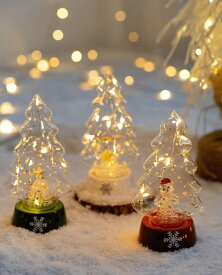 クリスマスツリー ガラス製 プチLEDツリー 卓上ツリー クリスマス 飾り プレゼント ミニツリー イルミネーション LEDライト 00970