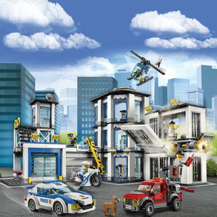 楽天市場】レゴシティ ポリスステーション 警察署 レゴ互換 シティ 