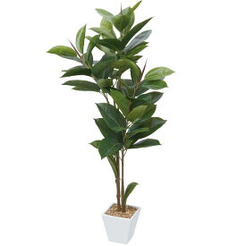 ゴムノキ H120cm W50cm｜GLA-1366 アーティフィシャルグリーン 人工観葉植物 鉢付きグリーン 造花 おしゃれ 上質 上品 高級 ゴージャス リビング サロン ホール