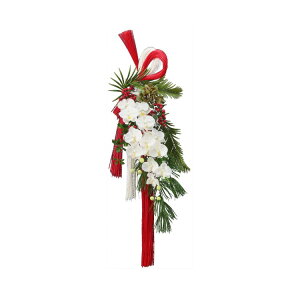 胡蝶蘭 しめ縄 90cm|NAATW-022 アーティフィシャルお正月飾り