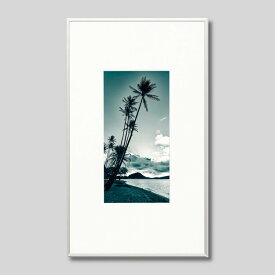 IGREBOW ハワイ 夜明けの海とヤシの木｜アイグレボウ インテリアフォト ピクチャーアート 写真 スタイリッシュ モダン モノクローム モノクロ
