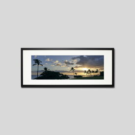 IGREBOW ハワイ 夕暮れの海とヤシの木｜アイグレボウ インテリアフォト ピクチャーアート 写真 スタイリッシュ モダン カラー写真 カラーピクチャー ビッグサイズ