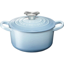 ル・クルーゼ ココット・ロンド 14cm ベアーツマミ コースタルブルー｜Le Creuset ルクルーゼ 両手鍋 鍋 鋳物 ホーロー鍋 キッチン キッチンツール のし対応 ラッピング対応 個包装 選べる 包装紙 ご自宅用 プレゼント 贈り物 ギフト 贈答用 カタログギフト 送料無料