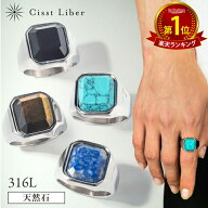【Cisst Liber】 指輪 リング 印台 シグネットリング 天然石 メンズ サージカル ステンレス 金属 アレル…