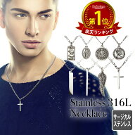 チャーム 8タイプ ネックレス サージカルステンレス チェーンネックレス メンズ レディース シルバー ス…