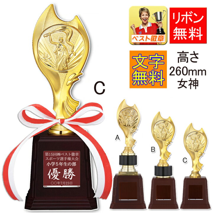 楽天市場 トロフィー 文字無料 高さ260ｍｍ トロフィー ゴルフ 優勝カップ 盾 メダル トロフィー ボウリング 記念品 相撲 柔道 剣道 空手 卓球 表彰 功労 最優秀選手賞 トロフィー レプリカ トロフィー スポーツ 卒業記念品 卒団記念 卒部記念 W Vb4801 C トロフィー