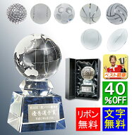 トロフィー 文字無料 　ガラス ゴルフ 野球 サッカー バスケ バレー クリスタル 卒業記念品 高さ115mm| …