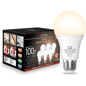 LUTW LED電球 E26口金 電球色 12W 1200lm 100W相当 2700k 220°広配光 高演色 調光不可 6個入 LDA12L-G-E26