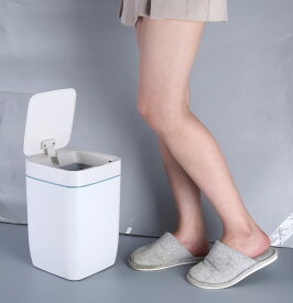 （2個セット）　ゴミ箱　8L オーロラセンサー付き自動開閉 樹脂製ゴミ箱　自動開閉機能 静かに開閉する ふた付き ダストボックス スタイリッシュ 非接触式 電池式 8L