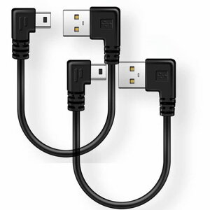 KKM-���u�V���[USB 2.0 �~�j�P�[�u�� USB(A)�I�X-USB(miniB)�I�X ����L�^�y0.6m 2�{�z���E90°�����ϊ��P�[�u�� �����b�L�t�� ����480Mbps�̃f�[�^�]���������[�h ... (0.6m��L*�EL 2�{)