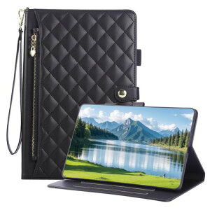 KW-LINKiPad9.7インチケースiPad第6世代/第5世代(2018/2017)ケースオシャレチェック柄刺繍肌感レザーiPadAir2/Airケース軽量ペン収納カード収納iPadPro9.7カバー