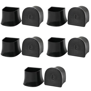 ヒールプロテクターU字型5足セットXXS/XS/S/M/Lヒールキャップヒールカバー滑り止め静音効果アンチノイズシリコン製ソールヒール修理かかと保護ダンス靴用(黒L)