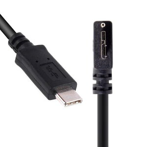 CY�P�[�u��5 Gbps USB-C Type-C�{�̂���Micro USB 3.0�w���J�����t��90�x���p�Y�Ɨp�J�����X�g���[�W