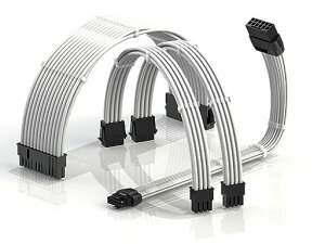 LINKUP - AVA 12VHPWR PCIE 5.0 �d�����j�b�g�����X���[�u�P�[�u�� | 600W 16AWG | UL�K�i�F��E�X���[�u�t���W���P�b�g�E���`�v���O | RTX5000 RTX4000 GPU�p��4�{�Z�b�g |