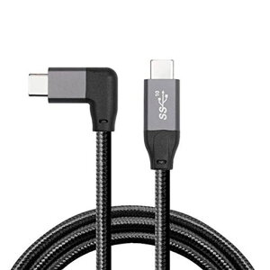 Cablecc 10Gbps USB-C USB3.1�^�C�vCGen2�I�X�f�[�^�r�f�I100W�P�[�u��90�x���E�p�xE�}�[�J�[1.5M