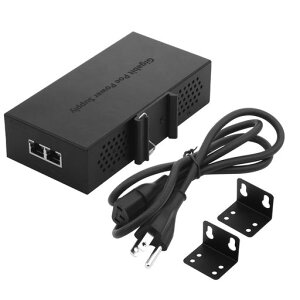 Leehitech �M�K�r�b�g 90W ���o�� POE++���s�[�^�[ 802.3at/af/bt�W�� 10/100/1000Mbps���[�g�݊��� 100M�̒��������M������ POE �p���[ �C���W�F�N�^ PTZ�J�����AVoIP�d�b�A���C�����XAP�p
