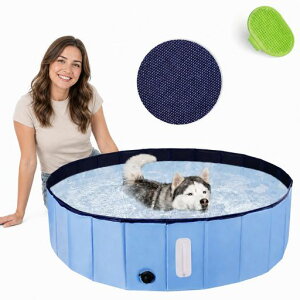 DEWEL �v�[�� �܂��ݎ� �y�b�g�p �q���p �v�[�����a80CM ����30CM �ړ����₷�� ���^�ѕ֗� ��C����s�v �r���ȒP PVC�����f�� �ϋv���D�� �|�[�^�u�� �ƒ�p ���p �y�b�g���C �o�X�^�u ���c