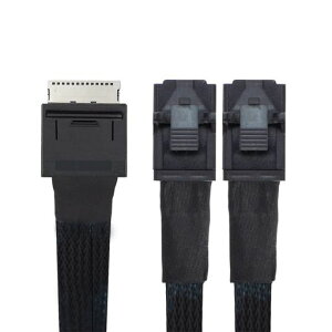 Cablec 50 cm OCuLink PCIe PCI Express SFF-8611 8 x 8�`���l������f���A��SFF-8643 HD 4 x SSD�f�[�^�A�N�e�B�u�P�[�u��