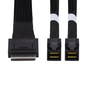 NFHK OCuLink 50cm PCIe x SFF-8611 8���[�� x �f���A��SFF-8643 HD 4x SSD�f�[�^�p�A�N�e�B�u�P�[�u��