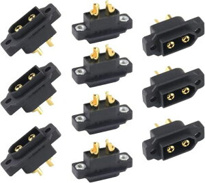 Amass 10 PCS XT60EW-M �}�E���g�\�� XT60E �I�X �v���O �R�l�N�^ RC �h���[�� �q��@ FPV ���[�V���O �h���[���p (��)
