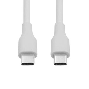 Cablecc Type-C USB-C �I�X-�I�X USB 2.0 �o�[�W���� �f�[�^�P�[�u�� PD 65W �m�[�g�p�\�R��&�d�b�Ή� �z���C�g 2M