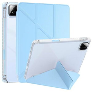 XiaomiPad6sPro12.4�C���`�P�[�X�w�ʓ����N���A�y�����[�\�V���I�~Pad6sPro�����P�[�X�J�o�[Y�܂�X�^���h�I�[�g�X���[�v�@�\�ϏՌ��y�ʂ������O�p�`�̍\�����芴�u���[