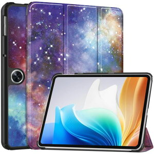 【Moahsiuny】ForOPPOPadNeo/OPPOPadAir2ケース薄型PUレザースマートカバー傷防止ハード軽量耐衝撃三つ折りウェイクアップスタンドオートスリープ機能(YH)