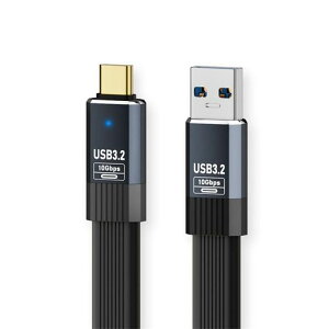 Cablecc 10Gbps �t���b�g�X���� FPC 5V3A USB3.1 Type-A �I�X - Type-C �I�X USB-C �f�[�^�d���P�[�u�� �m�[�g�p�\�R���A�d�b�A�f�B�X�N�p 20cm