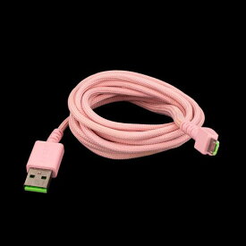 USB A to Micro USB 充電ケーブル – Razer Naga Pro、DeathAdder V2 Pro、Basilisk、Viper Ultimate対応、ゲーム向け、耐久性 (ピンク)