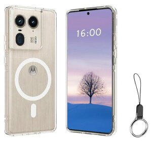 For Motorola Moto Edge 50 Pro/50S Pro �p �P�[�X ���g���[���G�b�W50 Pro �J�o�[ �������̃f�U�C�� Magsafe �Ή� �}�O�l�b�g ���� ���C�A���X�[�d �ČRMIL�K�i�擾 �n�C�u���b�g TPU�o���p�[