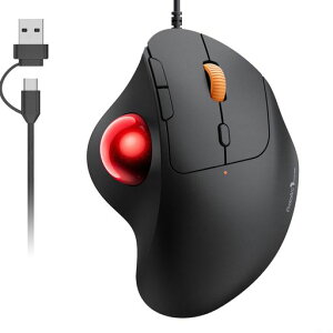 ProtoArc�g���b�N�{�[���}�E�X�L��USB-C/USB-A���Ή�4�i�KDPI���߉\�e�w����}�E�X�g���b�N�{�[���É��^�C�v5�{�^���i��/�߂�{�^������34mm�{�[��Windows/Mac/Android(���b�h)
