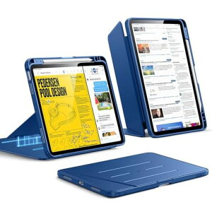 ESR iPad Air 11�C���` �P�[�X M4/M3/M2(2026/2025/2024)iPad Air ��5/4����(2022/2020)�Ή� �y�����[ �O�܂�X�^���h �c���Ή� ���p�x���� �ϏՌ� �S�ʕی� �I�[�g�X���[�v Pencil