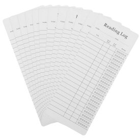 STOBOK読書カード12枚読書リスト読書ログブックマーク図書カードしおり教師学生向け図書館用品読書記録記録用管理カードシンプル上質紙書き込みやすい