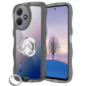 XiaomiRedmi125G�P�[�X�N���A�u���b�N�E�F�[�u�����O�t��TPU�g��̃o���p�[�������X�}�z�P�[�X���킢�����˂��˃V���I�~Redmi125G�E�F�[�u�f�U�C�������؍������p���^�l�C�������ϏՌ�