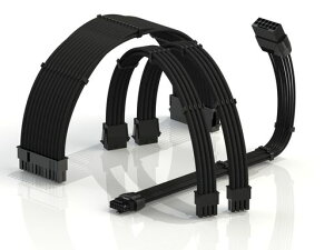 LINKUP - AVA 12VHPWR PCIE 5.0 �d�����j�b�g�����X���[�u�P�[�u�� | 600W 16AWG | UL�K�i�F��E�X���[�u�t���W���P�b�g�E���`�v���O | RTX5000 RTX4000 GPU�p��4�{�Z�b�g |