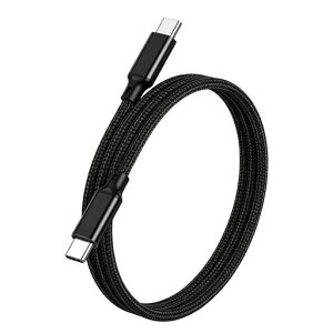 USB-C & USB-C �P�[�u�� 1m LpoieJun�y240W PD�Ή�/USB 3.2 Gen 2x2-20Gbps�f�[�^�]���z 8K@60Hz / 4K@240Hz �f���o�� E-Marker�`�b�v���ڒ����ϋv�i�C�����҂� �^�C�vC USB