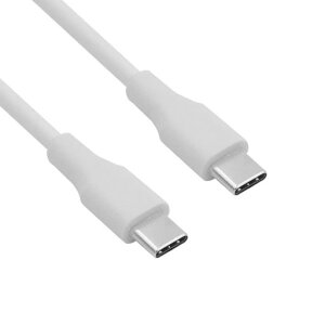 Cablecc Type-C USB-C �I�X-�I�X USB 2.0 �o�[�W���� �f�[�^�P�[�u�� PD 65W �m�[�g�p�\�R��&�d�b�Ή� �z���C�g 1M
