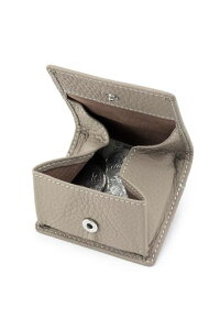 YFFSFDC小銭入れボックス型メンズレディース革コンパクト超軽量小さいミニ財布使いやすいボタン式コインケースカードケース(グレー)