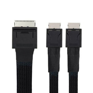 Cablec 50 cm OCuLink PCIe PCI Express SFF-8611 8 x 8�`���l������f���A��SFF-8611-OCuLink 4 x SSD�f�[�^�A�N�e�B�u�P�[�u����