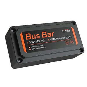 LiTime300A�o�X�o�[�^�[�~�i���u���b�NDC12V-48V���ϋv���d�����d���z�d�u���b�N�[�q��5/16�C���`M8*4�^�[�~�i���X�^�b�h�t���o�X�o�[�{�b�N�X�o�b�e���[�W�����N�V�����u��