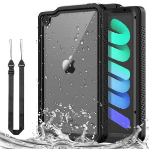 iPadmini7�h���P�[�X(A17Pro�A2024)ATiCiPadmini6�h���P�[�XiPadmini��7/6����8.3�C���`�K�pIP68�ō��K�i���S�h���y�ʔ��^�ϏՌ�360�x�S�ʕی�X�g���b�v�t�������B�e