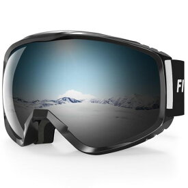 [Findway]スキーゴーグルスノーゴーグルスノーボードゴーグルアップグレードOTG広視野球面レンズ防風/防雪/曇り防止紫外線防止メガネ対応軽量と耐衝撃適用大人男女の登山またはスキー用…