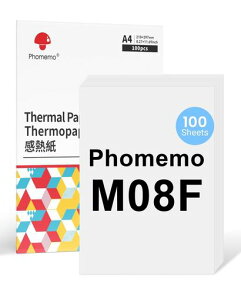 Phomemoa4���M��8.26�hx11.69�h�v�����g�p���u���U�[PocketJetPJ762PJ763MFi�ƌ݊�������HPRTMT800MT800Q�ƌ݊�������100�V�[�g���m�N��